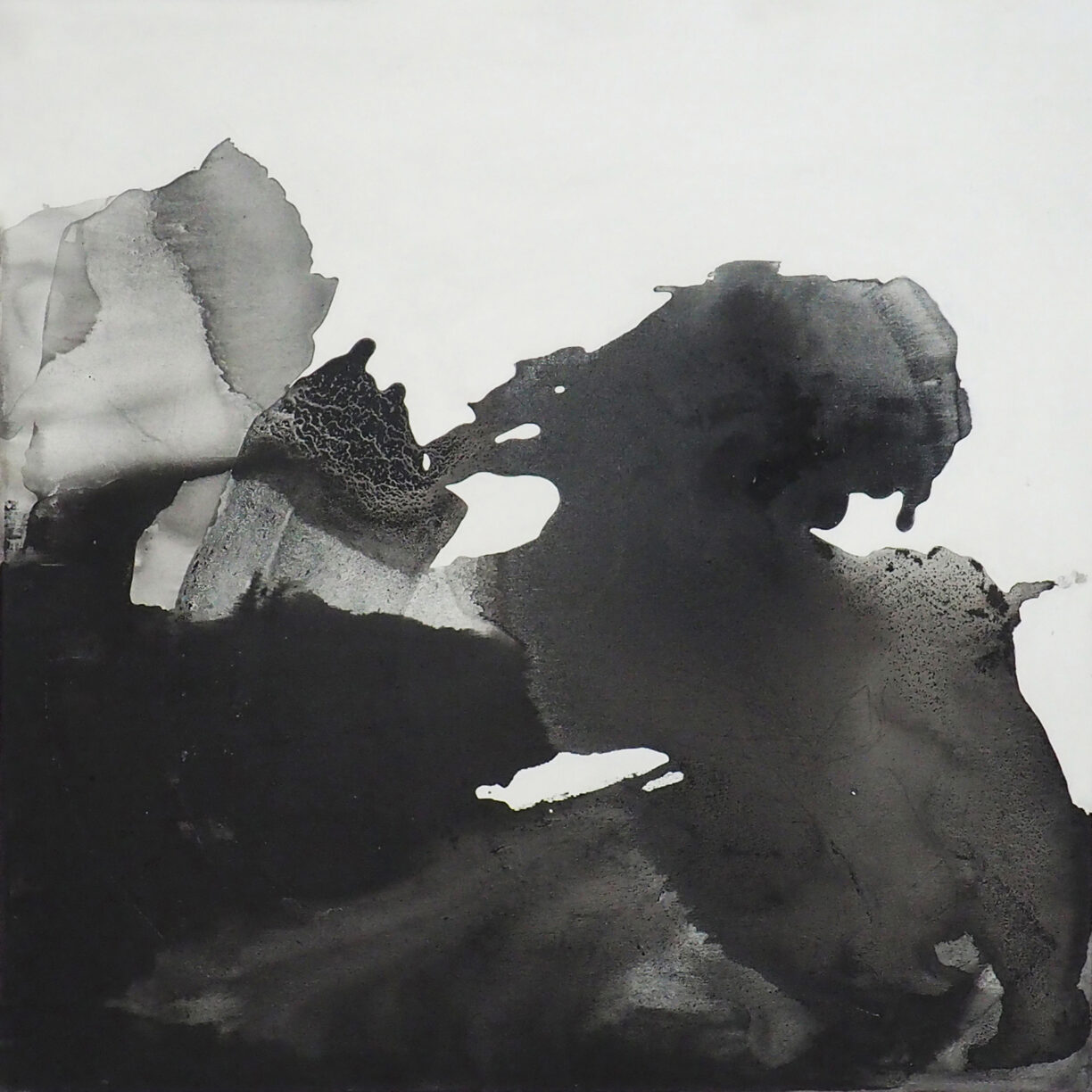 Kami Mierzvvinsk „untitled”, acrylic ink watercolor on canvas, 70x70cm, 2018