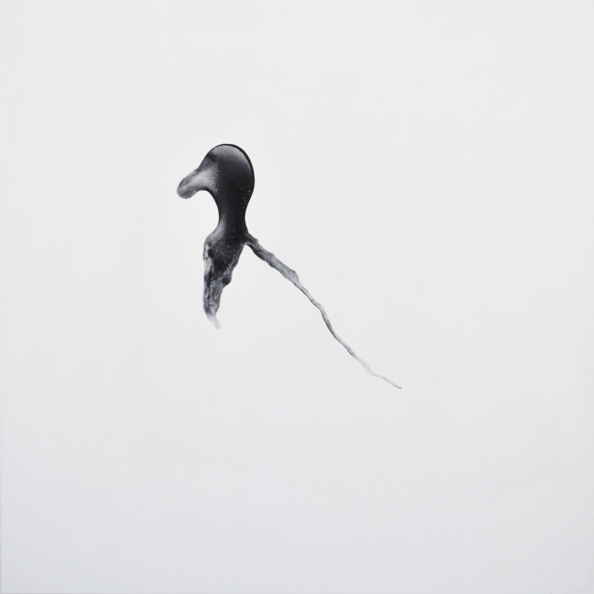 Kami Mierzvvinsk „untitled”, acrylic ink watercolor on canvas, 90x90cm, 2019