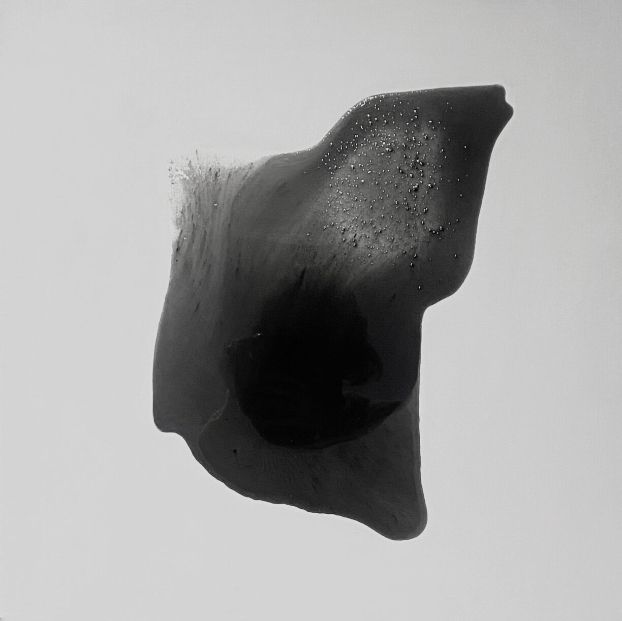 Kami Mierzvvinsk "F", mixed technique on canvas, 50x50cm, 2023